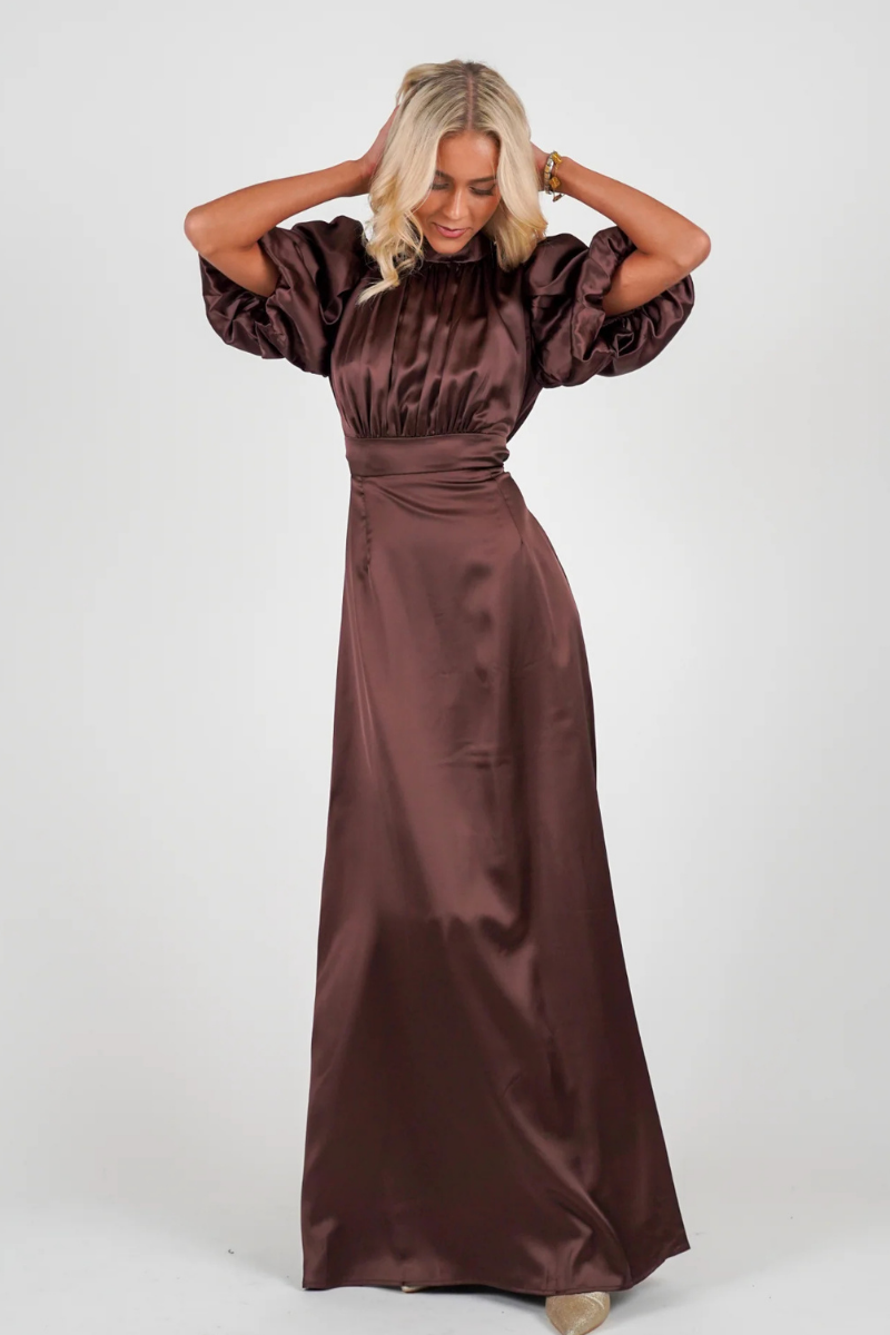 GOLIGHTLY HOLLY KJOLE LONG BORDEAUX