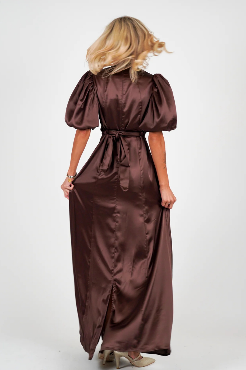 GOLIGHTLY HOLLY KJOLE LONG BORDEAUX