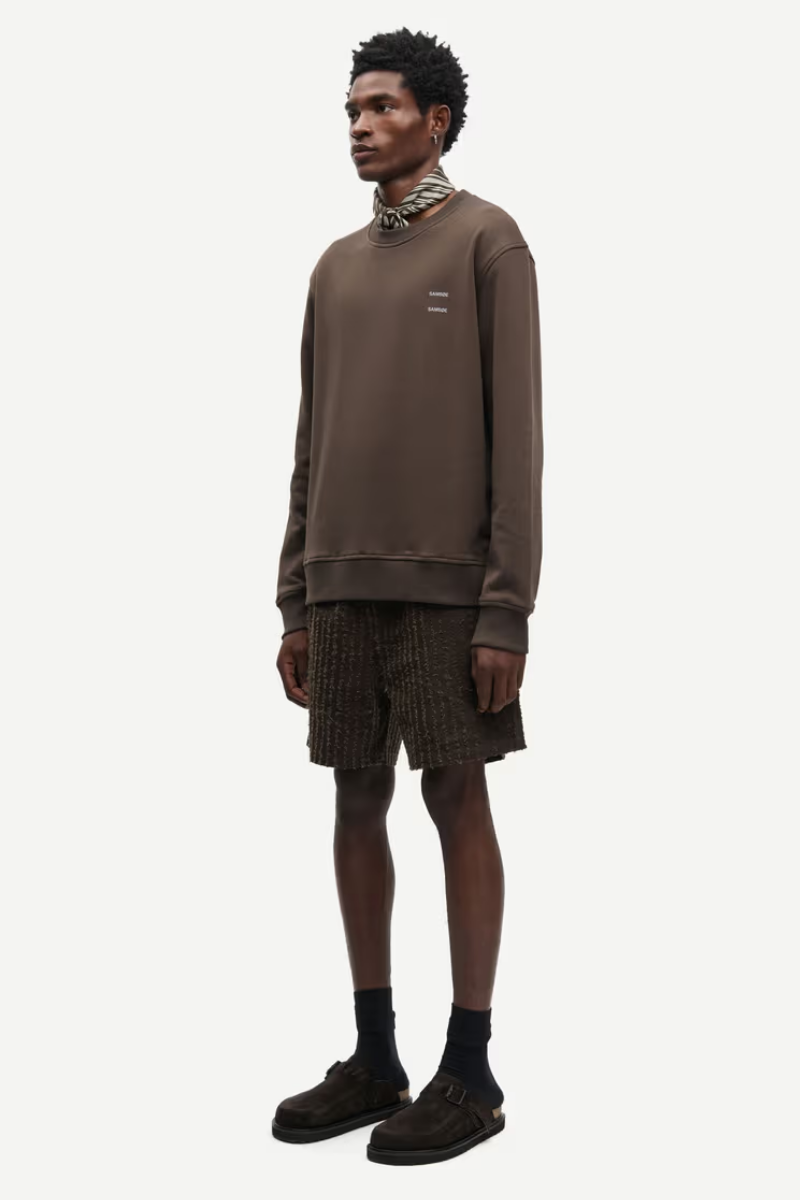 JOEL CREW NECK 11414 TYRKISK KAFFE