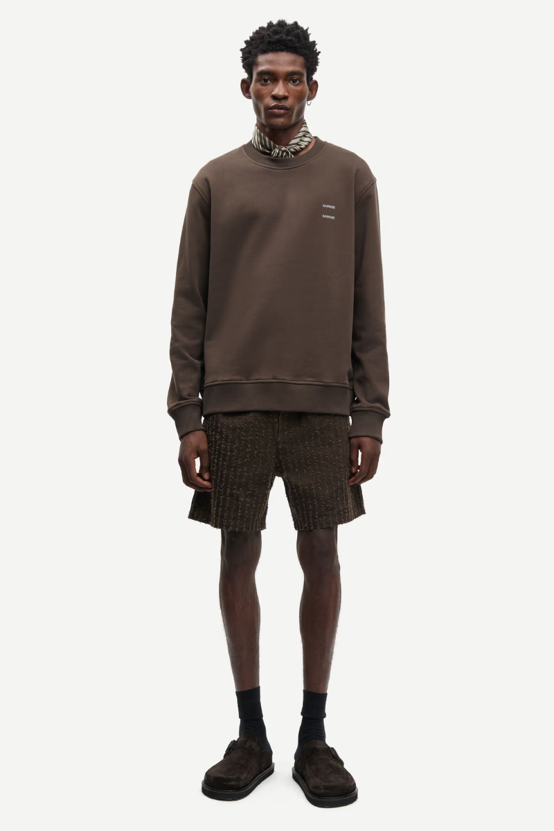 JOEL CREW NECK 11414 TYRKISK KAFFE