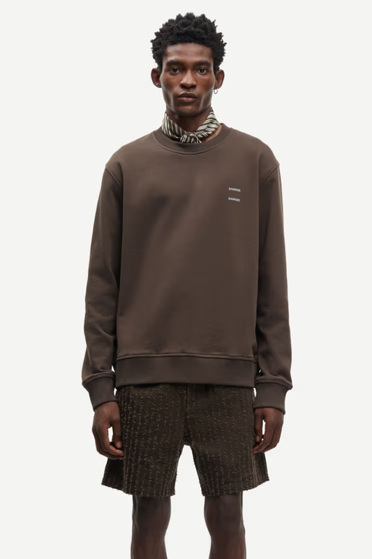 JOEL CREW NECK 11414 TYRKISK KAFFE