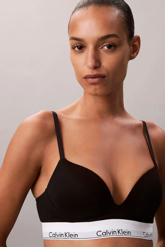 WIREFREE PUSH UP ICON COTTON MODAL BLACK