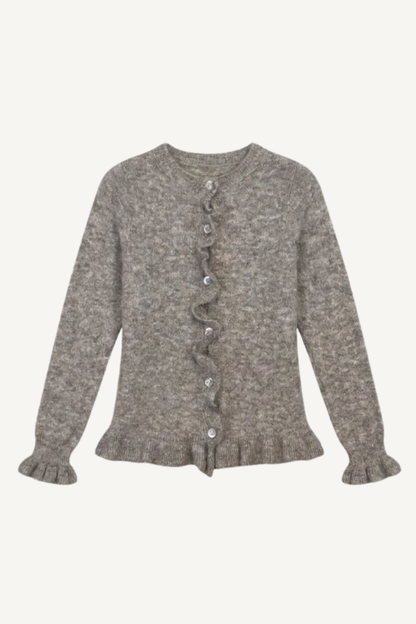 NEW FRILL CARDIGAN FANGO