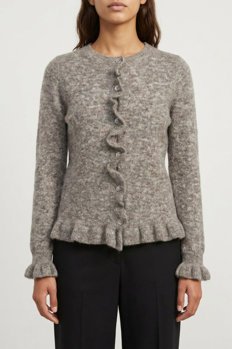 NEW FRILL CARDIGAN FANGO