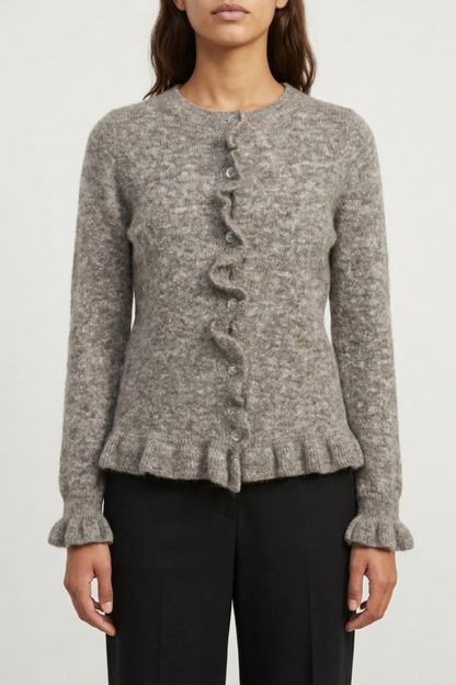 NEW FRILL CARDIGAN FANGO
