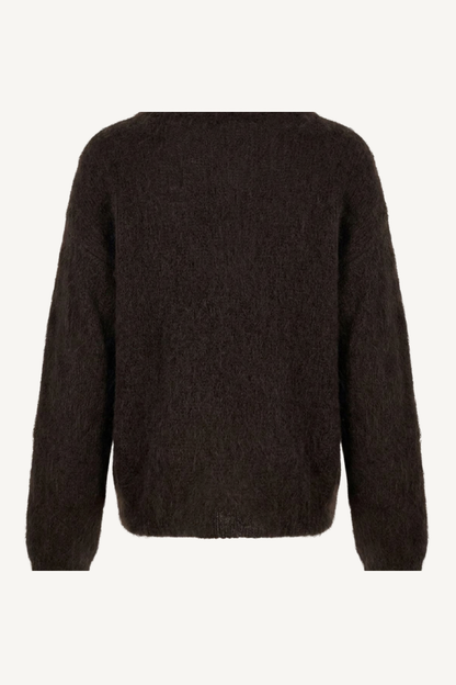 LUX POLO KNIT MOHAIR  CHOCOLATE