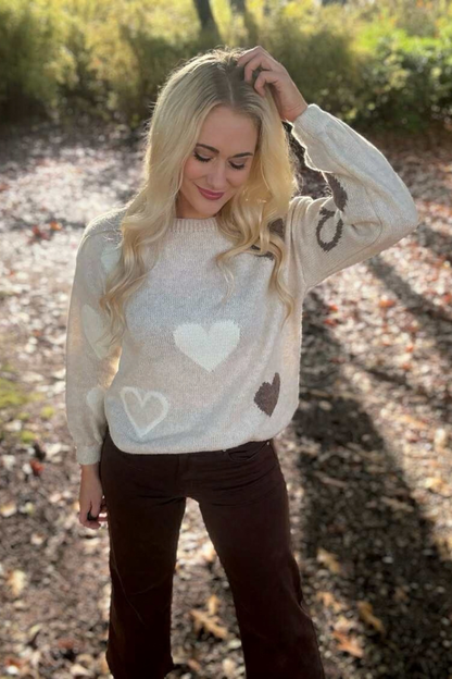 HEART KNIT OFF WHITE