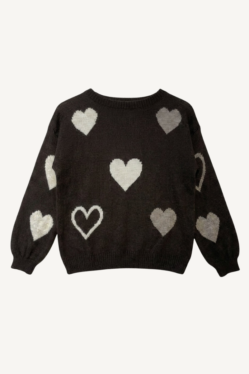 HEART KNIT CHOCOLATE