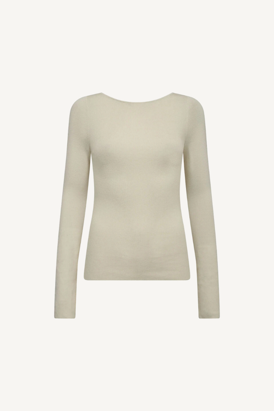 KATHRIN FINE KNIT PULLOVER ALABASTER