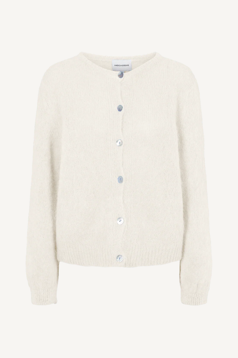 SUSAN ALPACA CARDIGAN WHITE