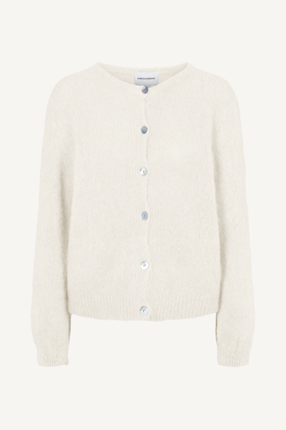 SUSAN ALPACA CARDIGAN WHITE