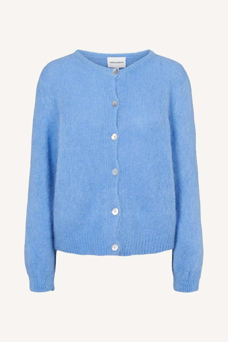 SUSAN ALPACA CARDIGAN SKY BLUE
