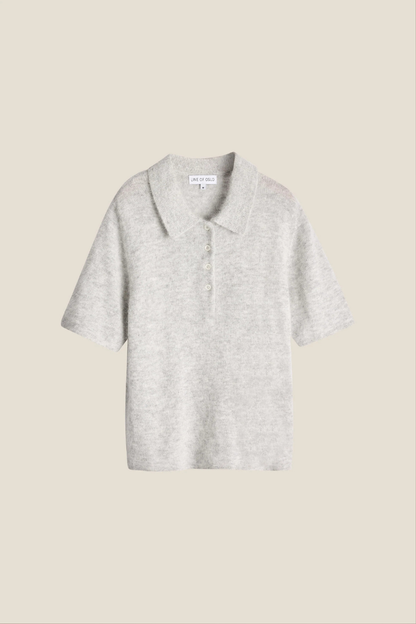 GRANT KORTERMET POLOGENSER GREY MELANGE