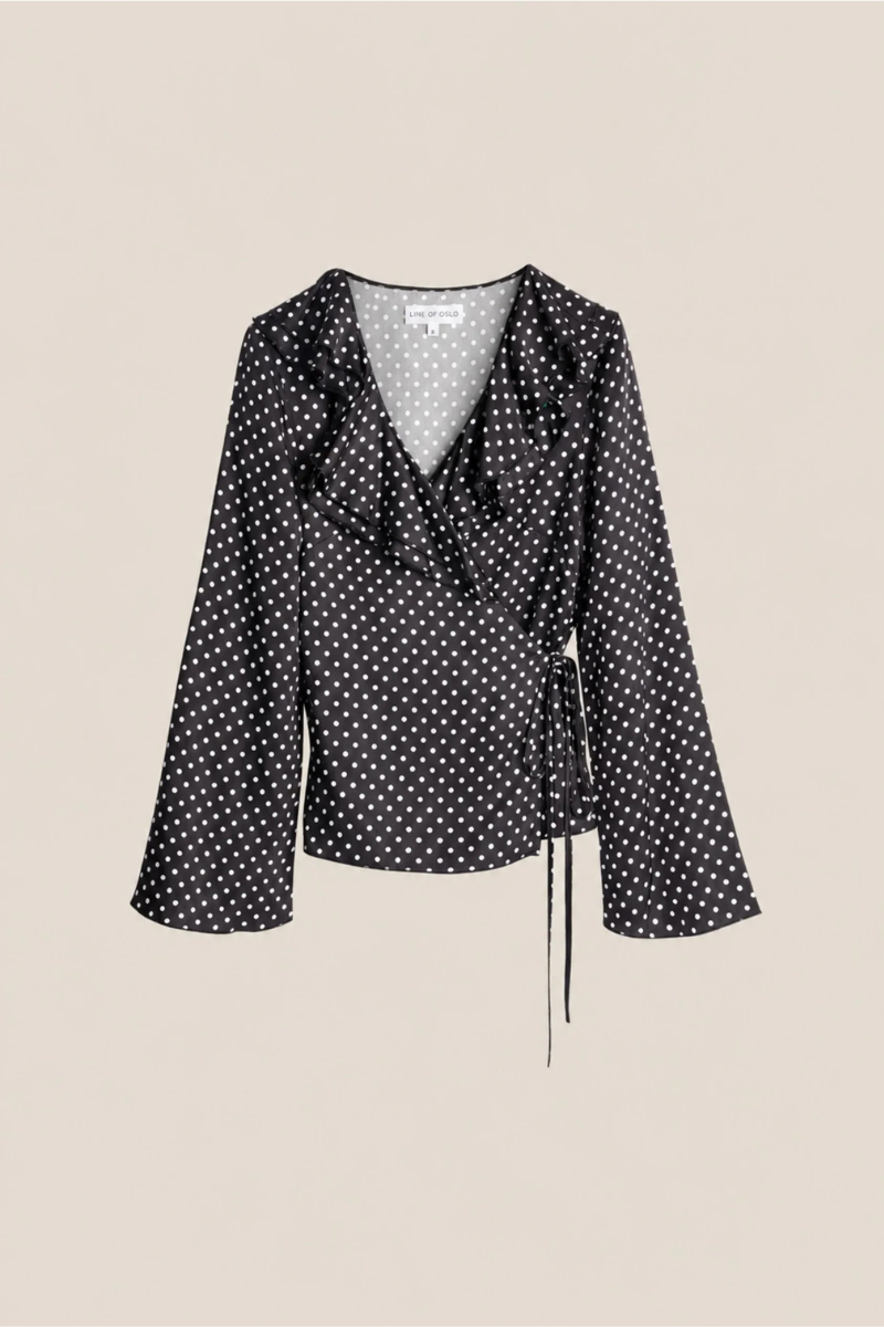 HONEY DOTS BLUSE BLACK
