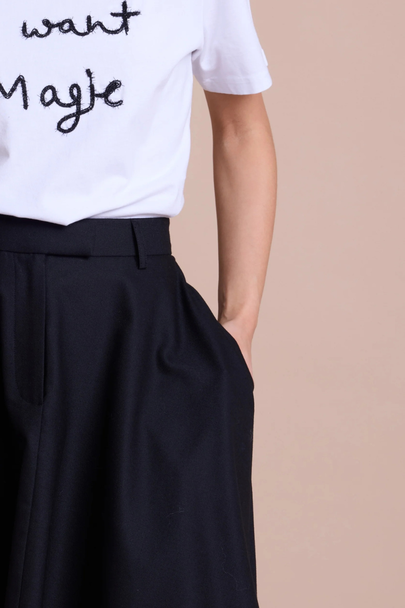 ASLAUG SOLID SKJØRT BLACK