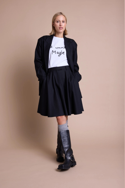 ASLAUG SOLID SKJØRT BLACK