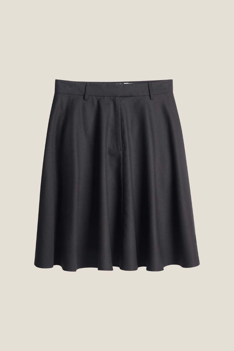 ASLAUG SOLID SKJØRT BLACK
