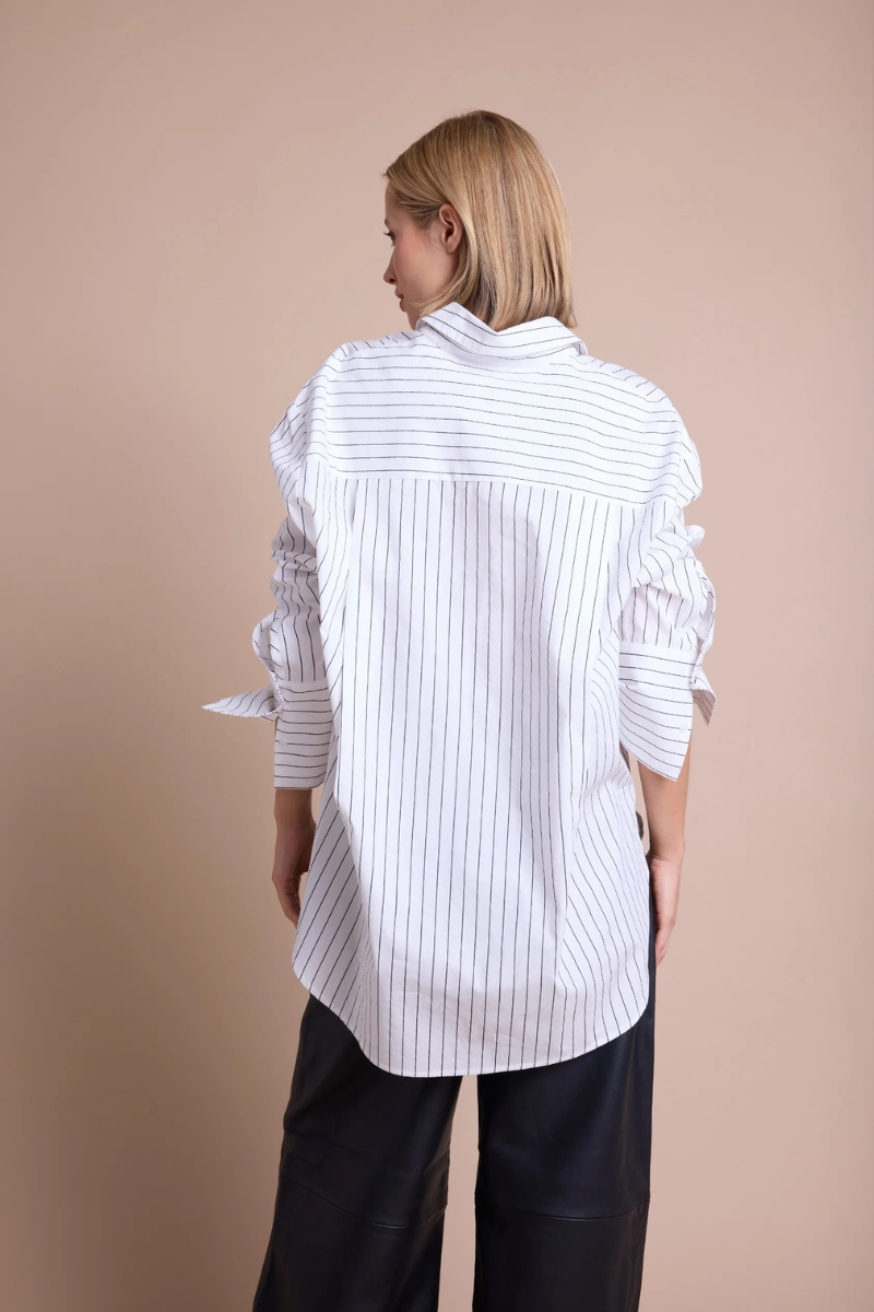 MAN SHIRT WHITE W/BLACK