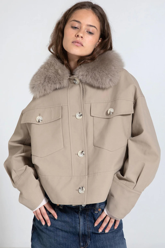CHARLIE CANVAS JACKET BEIGE