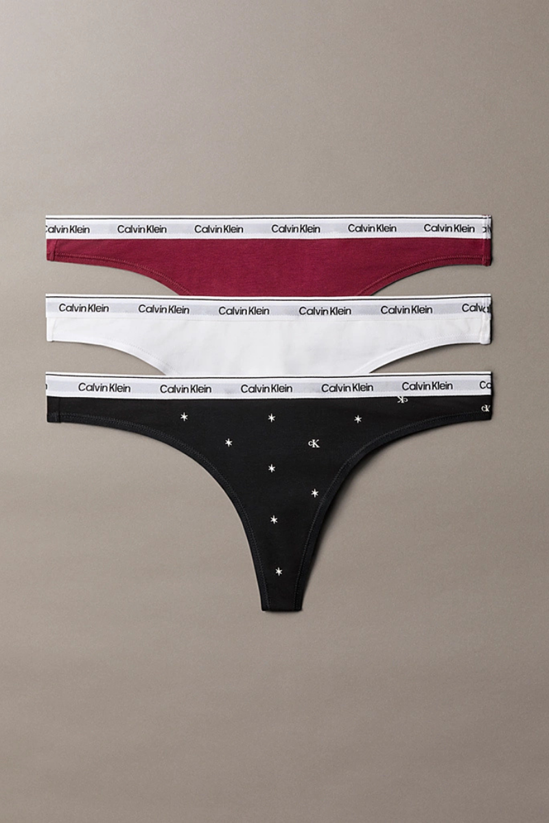 THONG 3- PACK (LOW-RISE) ESTABLISHED RED / CLASSIC WHITE / SEEIN
