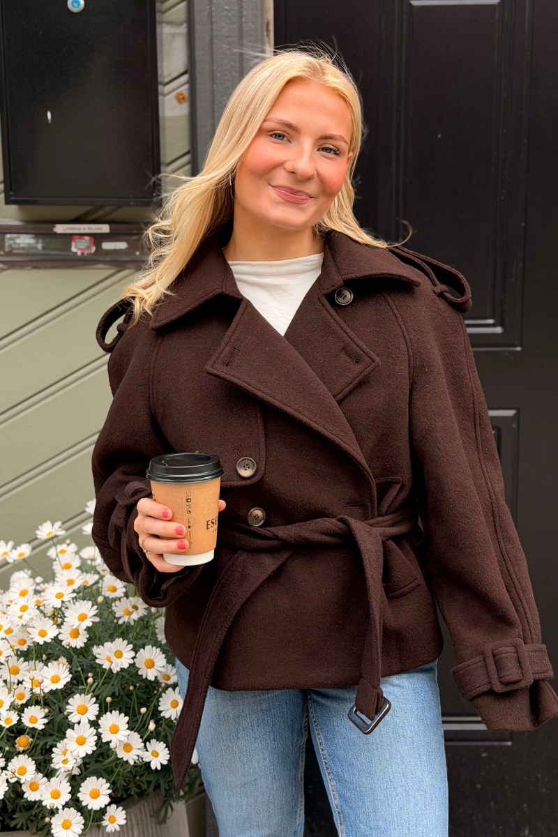 CAIA WOOL JACKET BRUN