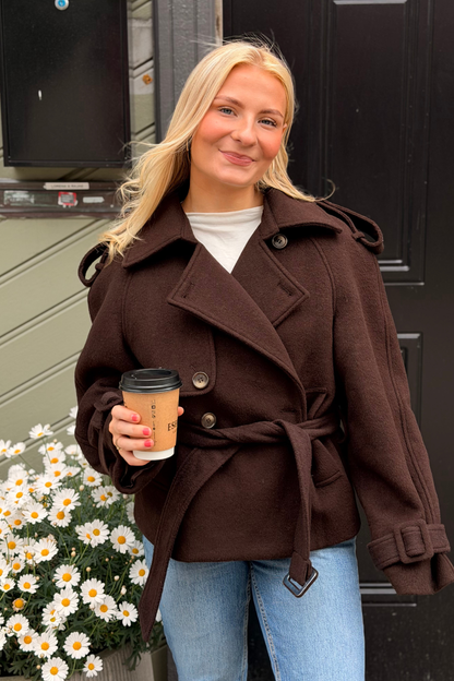 CAIA WOOL JACKET BRUN