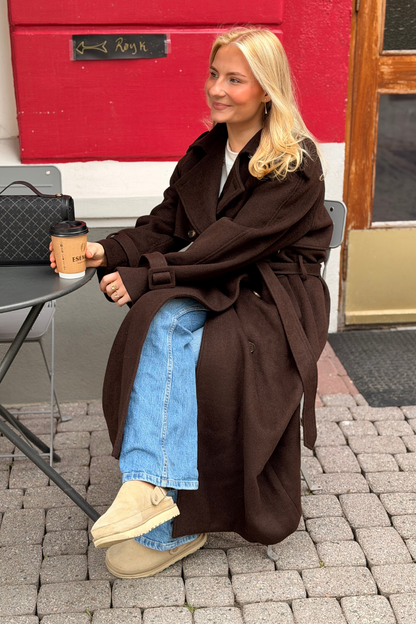 CAIA WOOL COAT BRUN