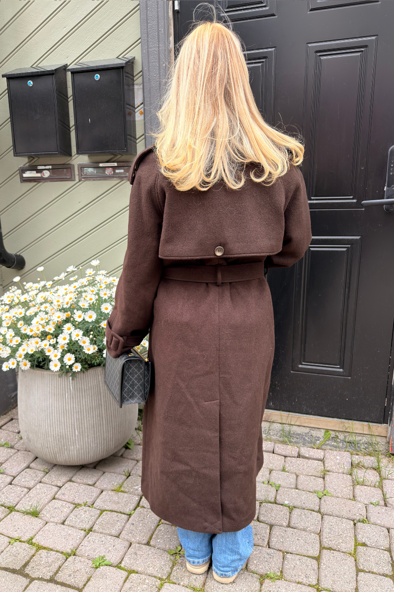 CAIA WOOL COAT BRUN