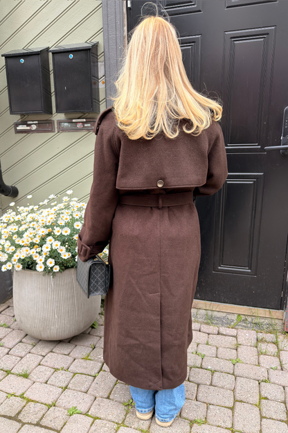 CAIA WOOL COAT BRUN
