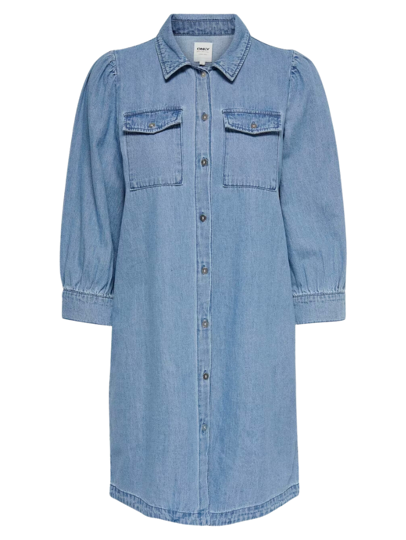 FELICA DENIM KJOLE LYS BLÅ