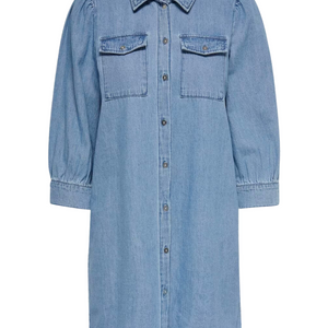 FELICA DENIM KJOLE LYS BLÅ
