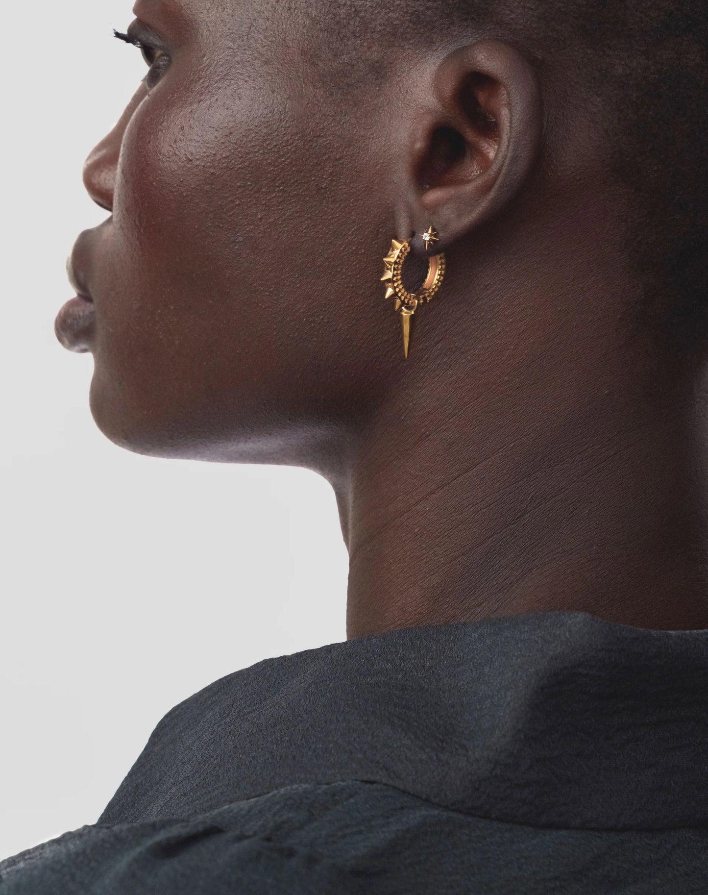 NORTH STAR STUD EARRINGS GOLD
