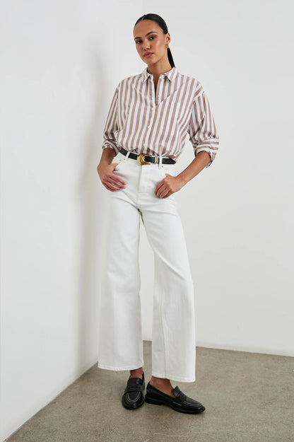 ELSA SHIRT RUSSET WHITE STRIPE
