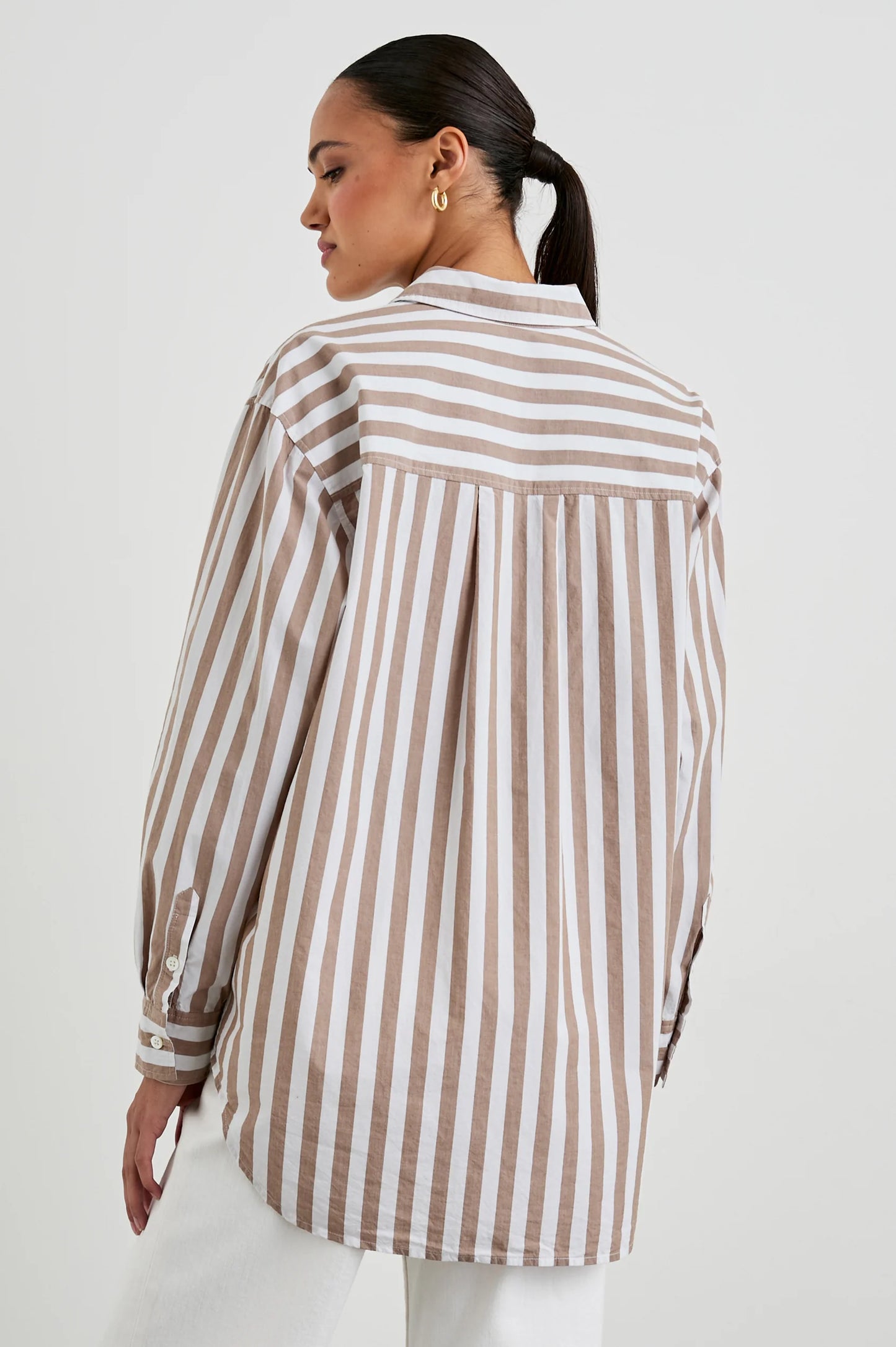 ELSA SHIRT RUSSET WHITE STRIPE
