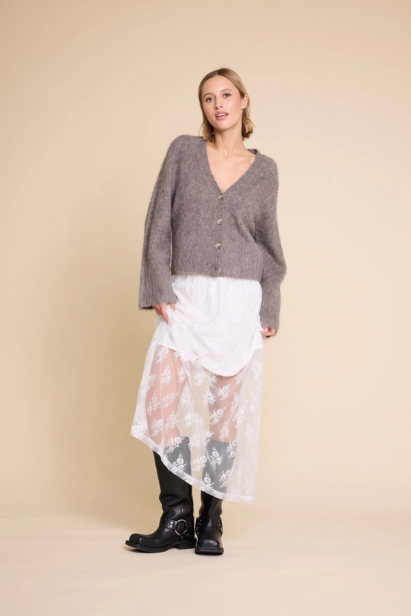 ELSA CARDIGAN BROWN