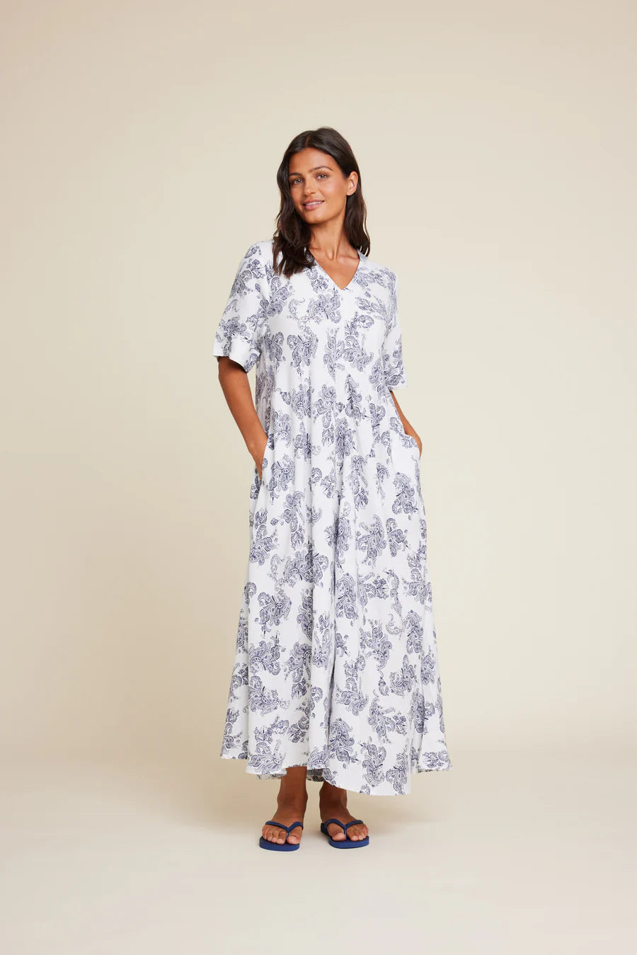 EVA PAISLEY DRESS