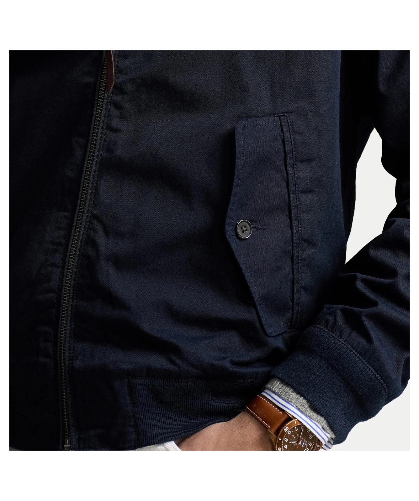 BEDFORD TWILL BOMBER JACKET NAVY