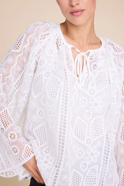 GRACE SHORT BLOUSE WHITE