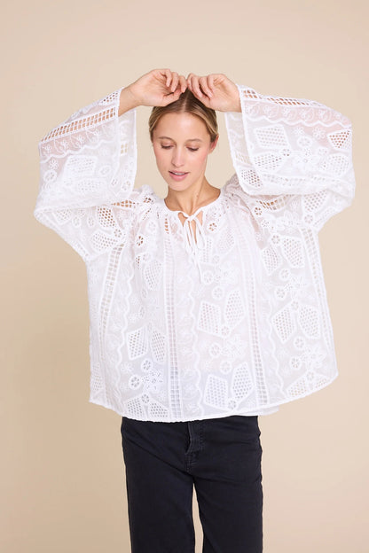 GRACE SHORT BLOUSE WHITE