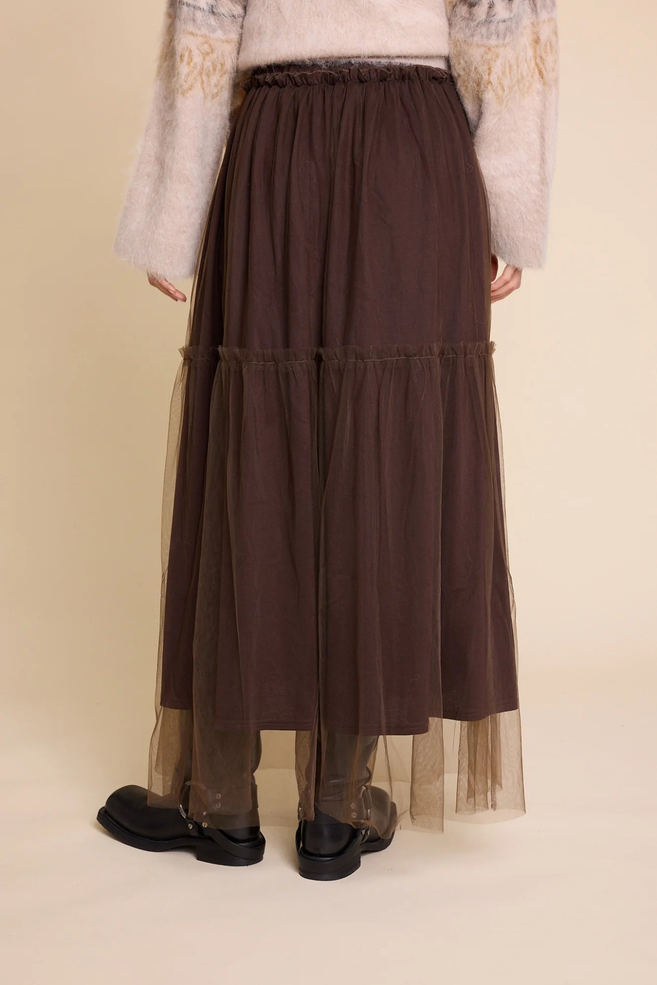 HAY TULLE SKIRT BROWN