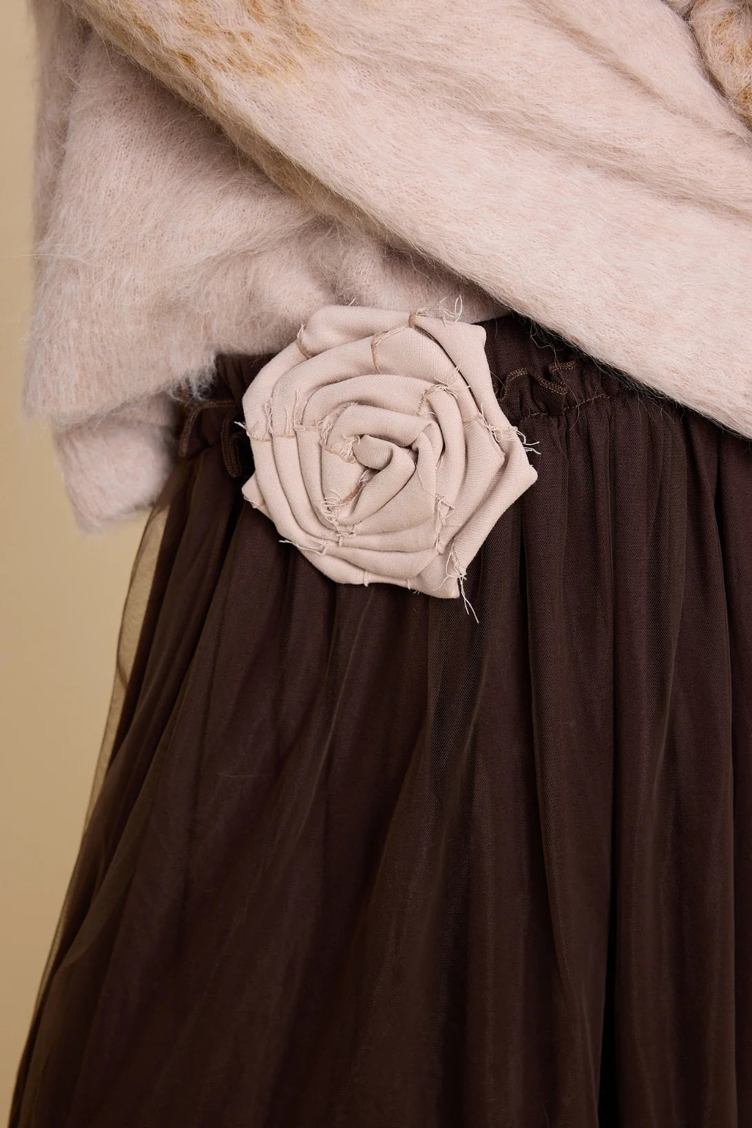 HAY TULLE SKIRT BROWN