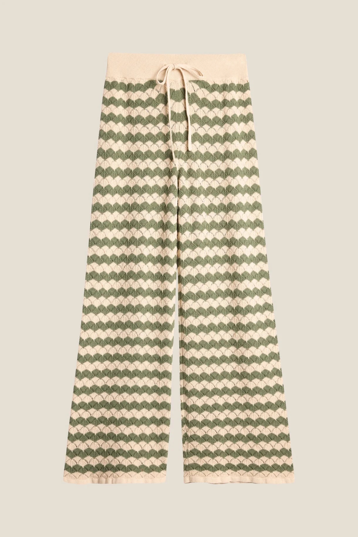 HOLMES STRIPE TROUSERS BEIGE/ARMY
