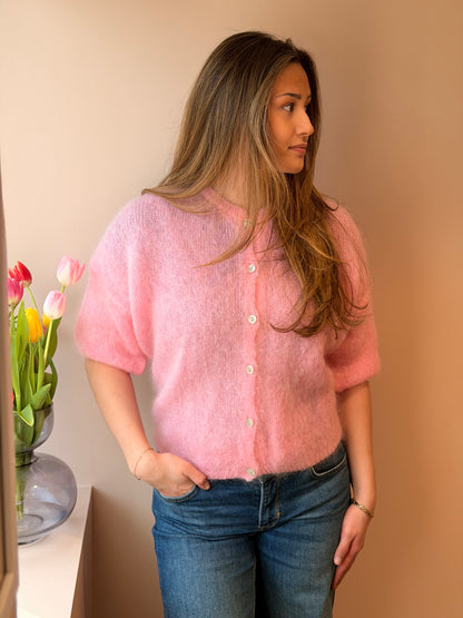 N-LORELL KNIT CARDIGAN BABY PINK
