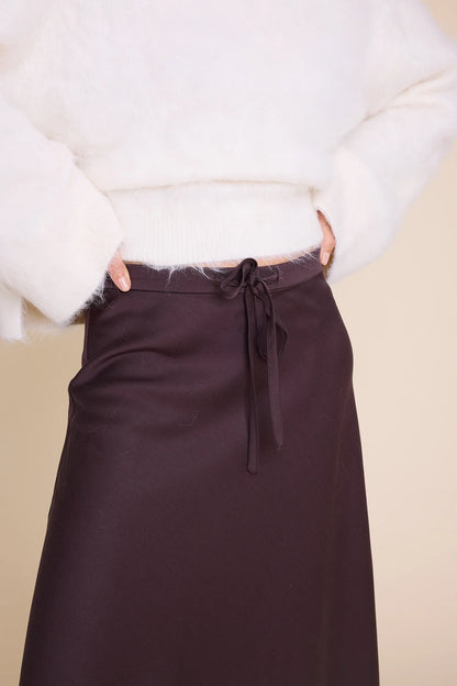 JOSEFINE SKIRT DARK BROWN