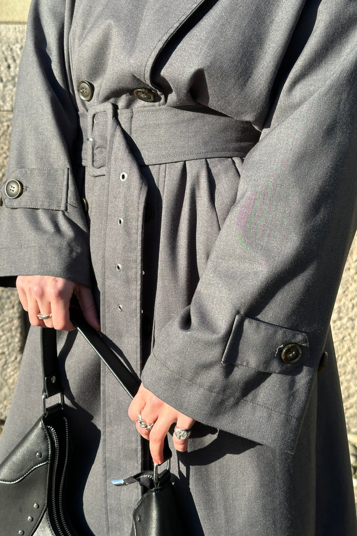KEALYN COAT DARK GREY MELANGE