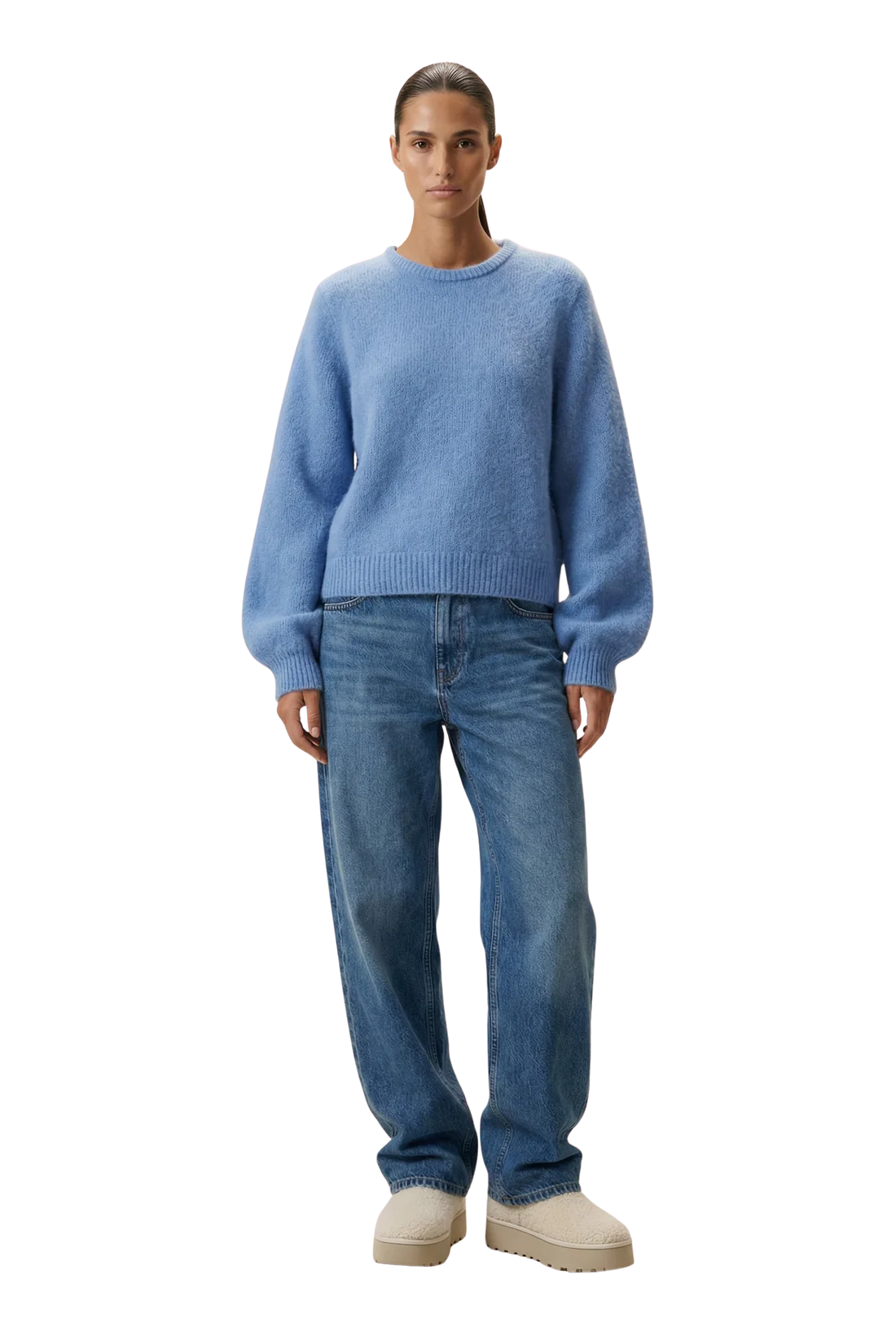 LIANA ROUND NECK PULLOVER SKY BLUE