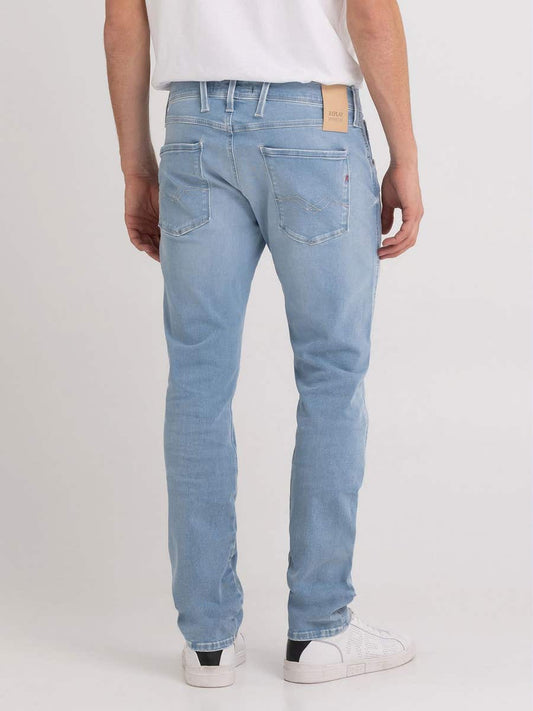 ANBASS HYPERFLEX SLIM-FIT JEANS LYSEBLÅ