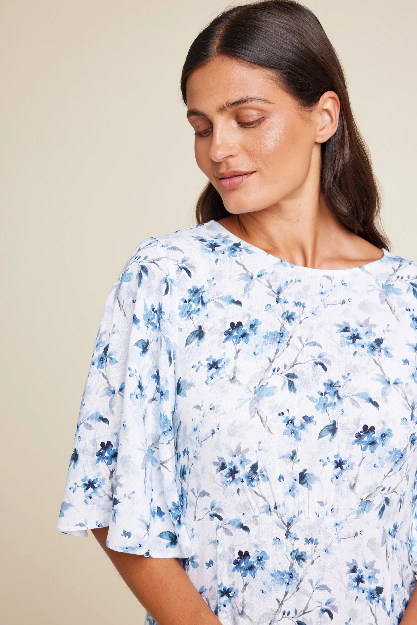 MILLER FLOWER DRESS BLUE