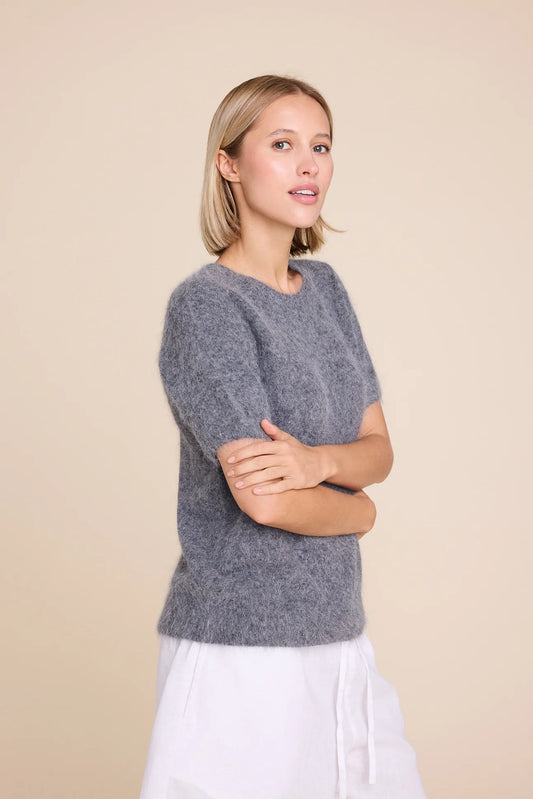 MONROE 24 KNITTED T-SHIRT ANTRACITE