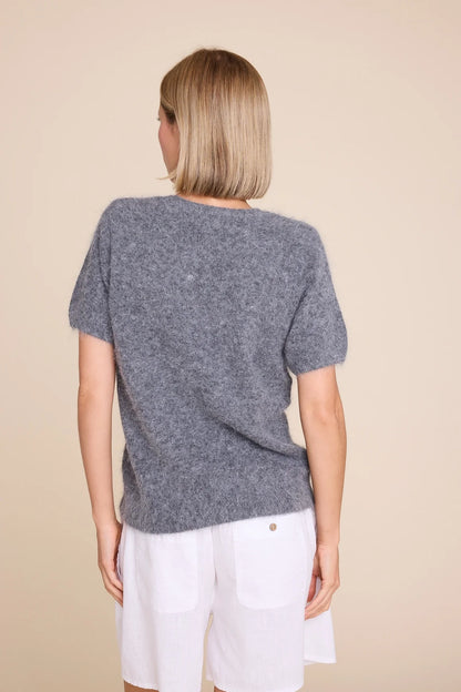 MONROE 24 KNITTED T-SHIRT ANTRACITE
